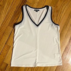 Like New White Tank w/ Black Trim